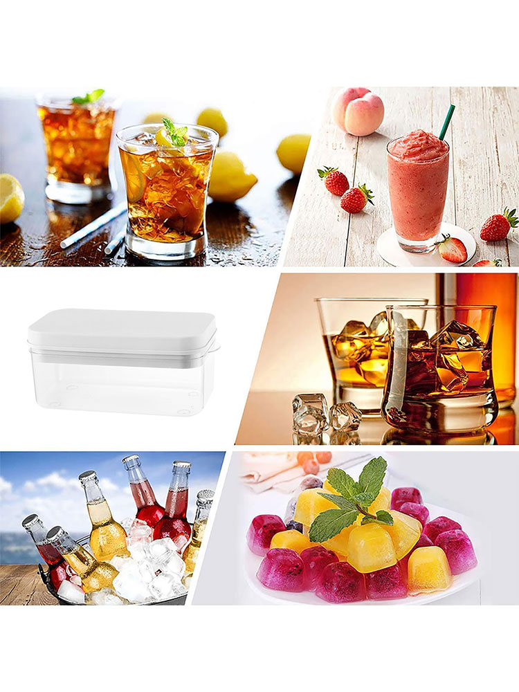 

Ice Cube Tray with Dust Cover - Rose Modeling Ice Maker Molds for Freezer, White, 501 Original