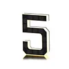 LED Illuminated Modern Address Sign Waterproof Personalized Solar Powered Address Number Dusk To Dawn Adhesive Or Screw Mount for Outside House Light Up Courtyard Hotel Bar