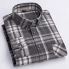 Pure cotton long-sleeved business casual shirt