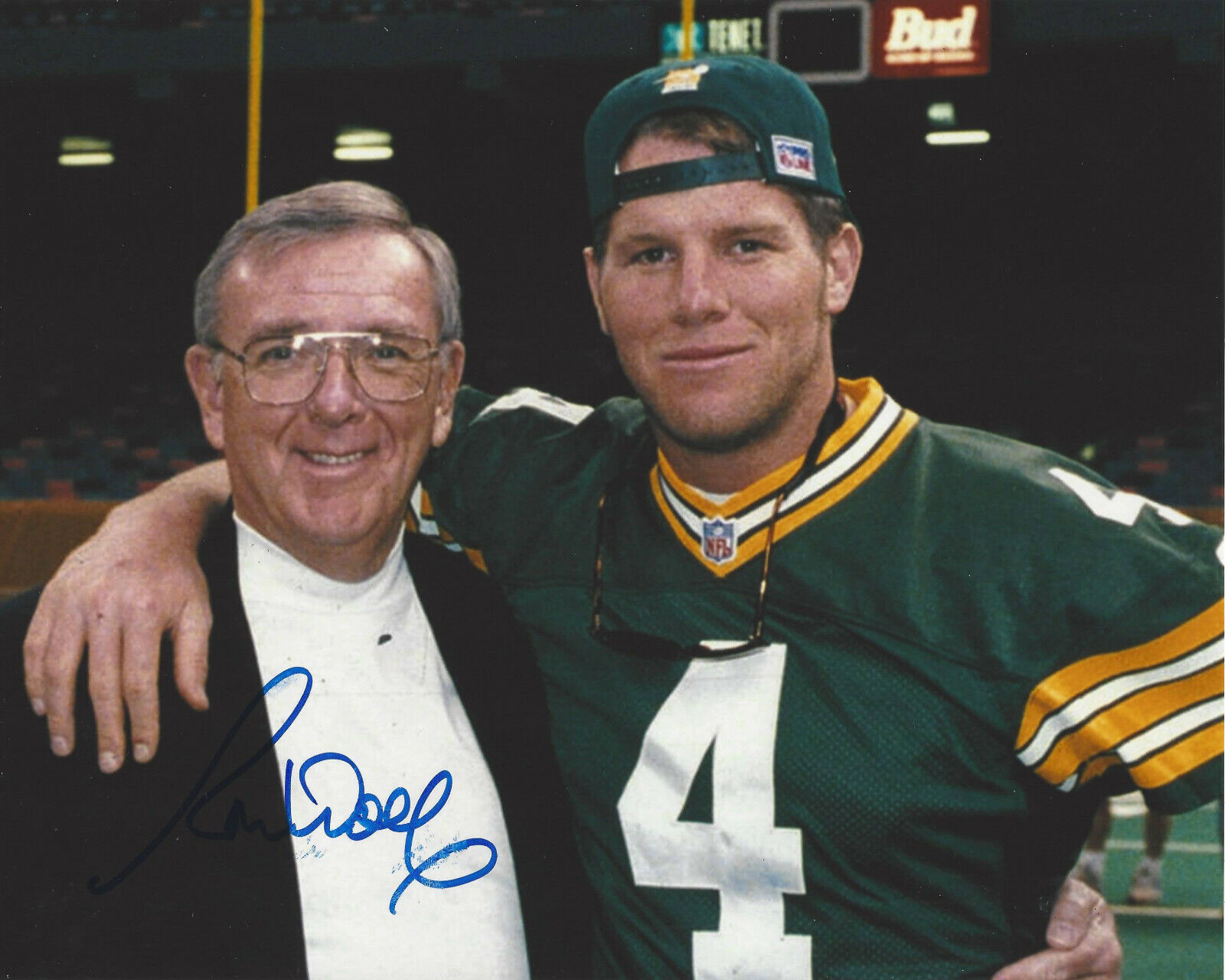 RON WOLF - GREEN BAY PACKERS GENERAL MANAGER - SIGNED 8x10 Photo Poster painting B w/COA NFL HOF