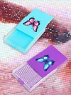 (US Local)4Pcs Butterfly Diamond Painting Tray 5D DIY Drills Plate with Sppon & Brush Tool