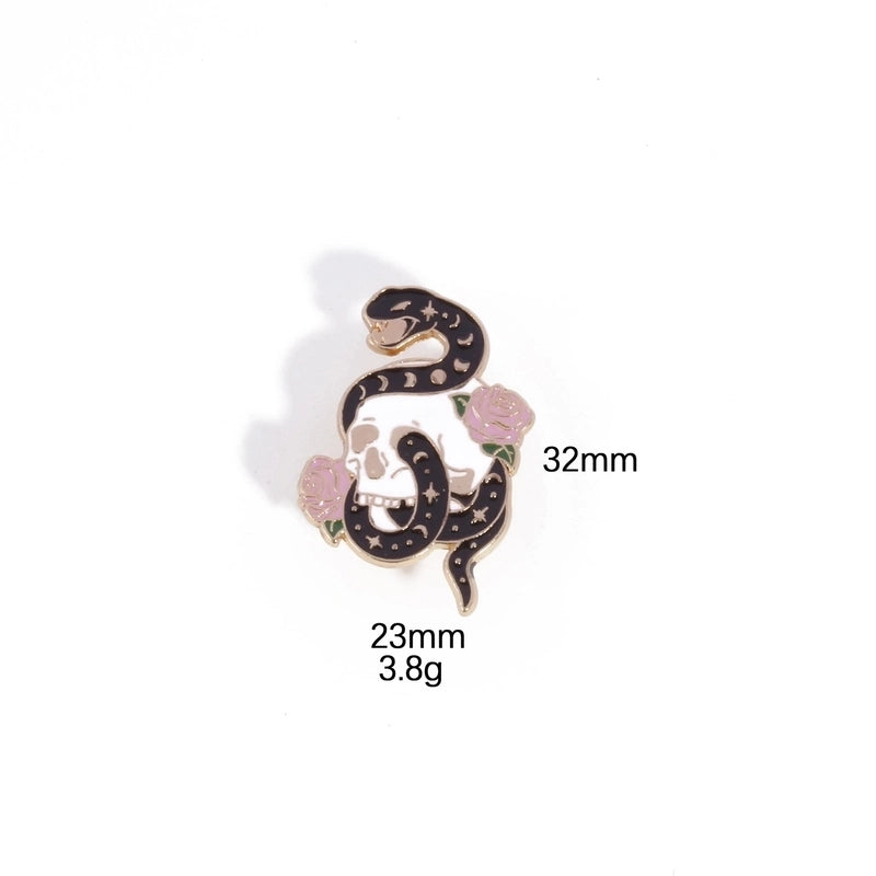 Retro IG Style Pin Sun Moon Snake Alloy Plating Unisex Brooches