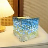 Tulip Night Light Handmade DIY Magic Cube Tulips Flower Table Lamp and Mirror Home decor Gift