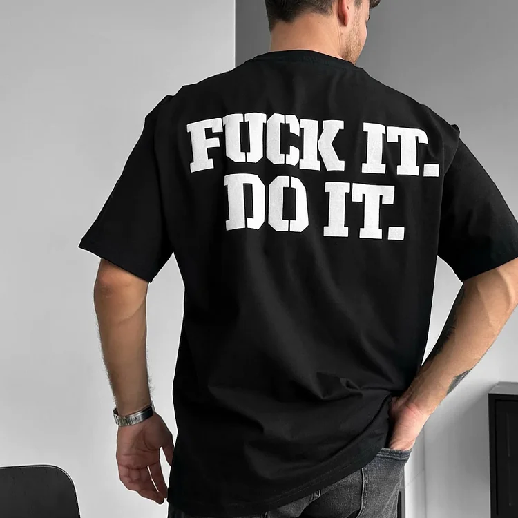Unisex Casual Oversize DO IT Graphic T-Shirt