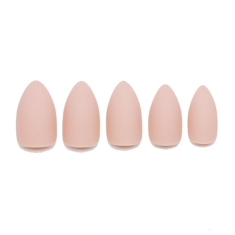 100Pcs/Box Matte Nep Nagels Press On Nails Stiletto Artificial Fake Nails Matte Black Nude Pink Red Purple Nail Tips
