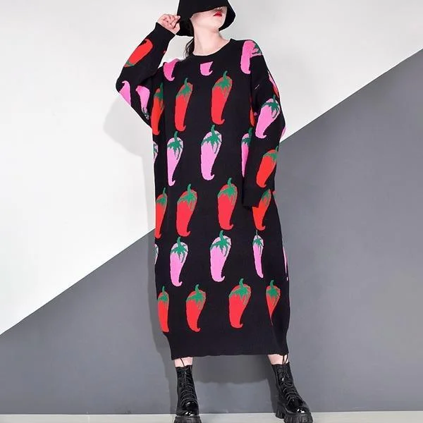 Winter Tide Fashion New Loose Style O Neck Collar Long Sleeve Pillover Elegant