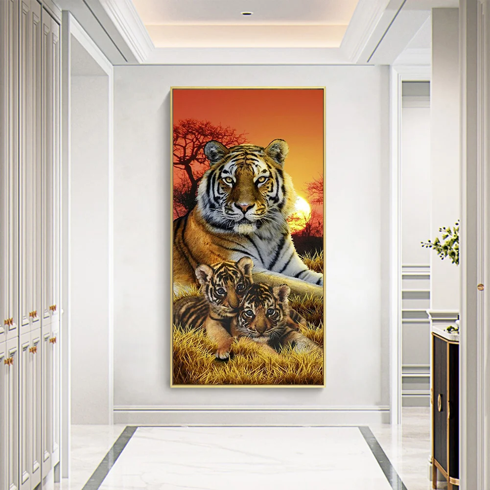 Diamond Painting - Full Round Drill - Tiger(50*110cm)