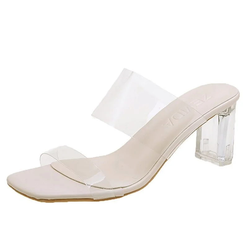  2022 Women Sandal Summer Designer Shoe High Heels Crystal Slipper Platform