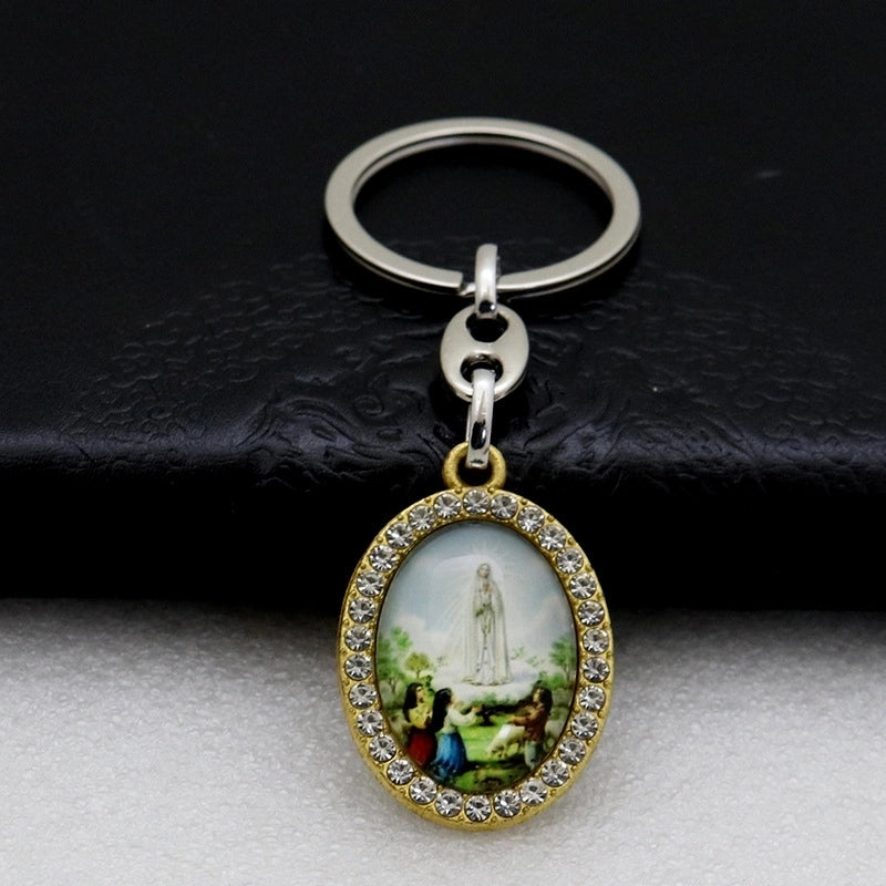 Vintage Style Human Alloy Bag Pendant Keychain