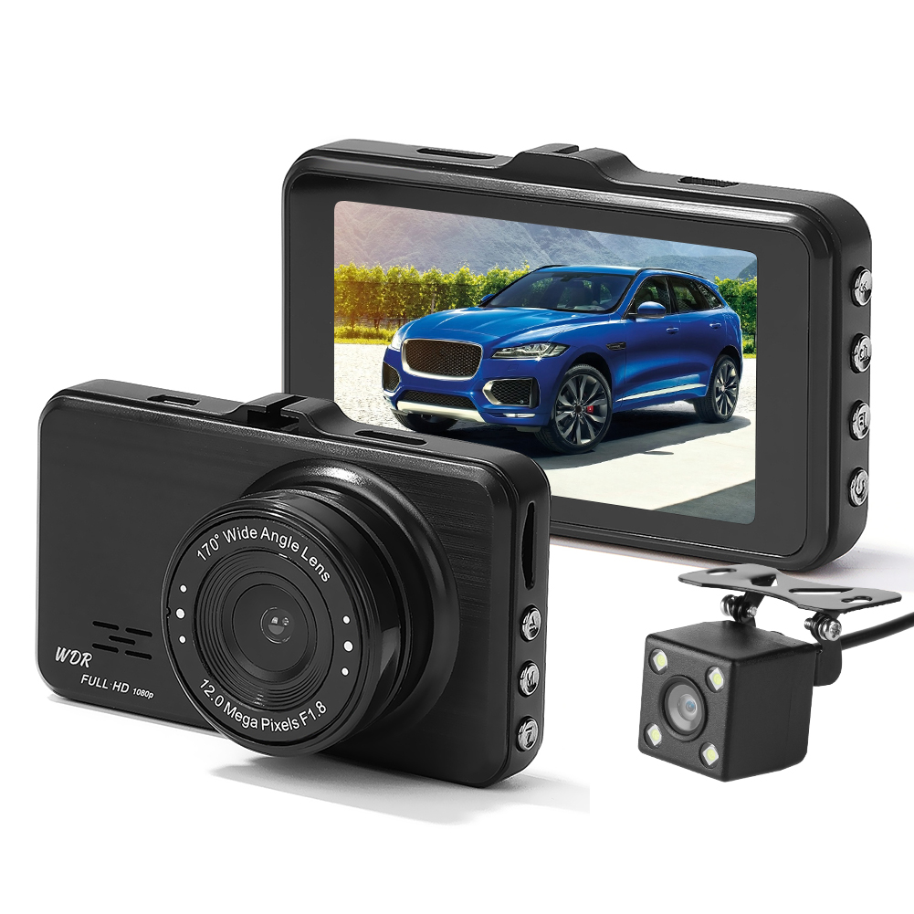 

1080P HD Dash Cam 3 inch IPS Display 170 Wide Angle Car Driving Recorder, Single record, 501 Original