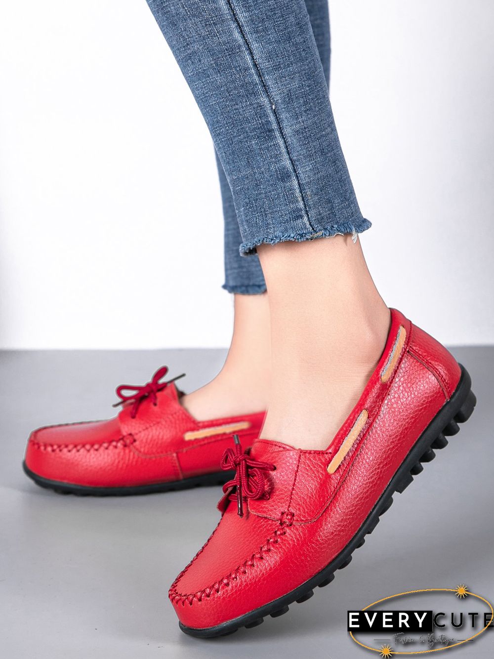 Retro Casual Simple Lace-up Flat Shoes