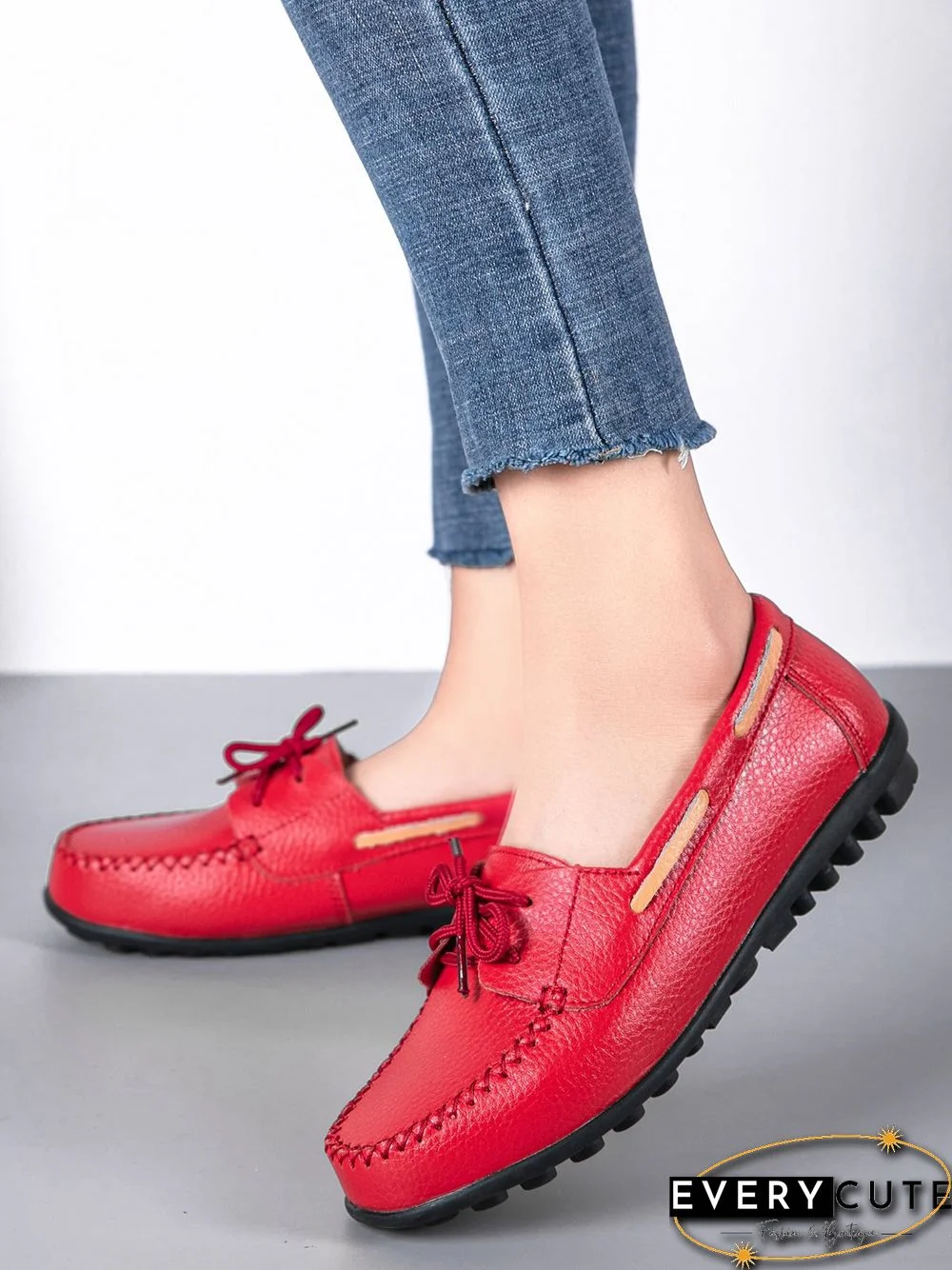 Retro Casual Simple Lace-up Flat Shoes