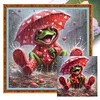 Frog Umbrella-11CT Stamped Cross Stitch 40*40cm/15.75*15.75in tapestrymarket