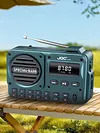 Portable FM Radio with LED Display Digital Radio Recorder BT 5.4 Radio Speaker