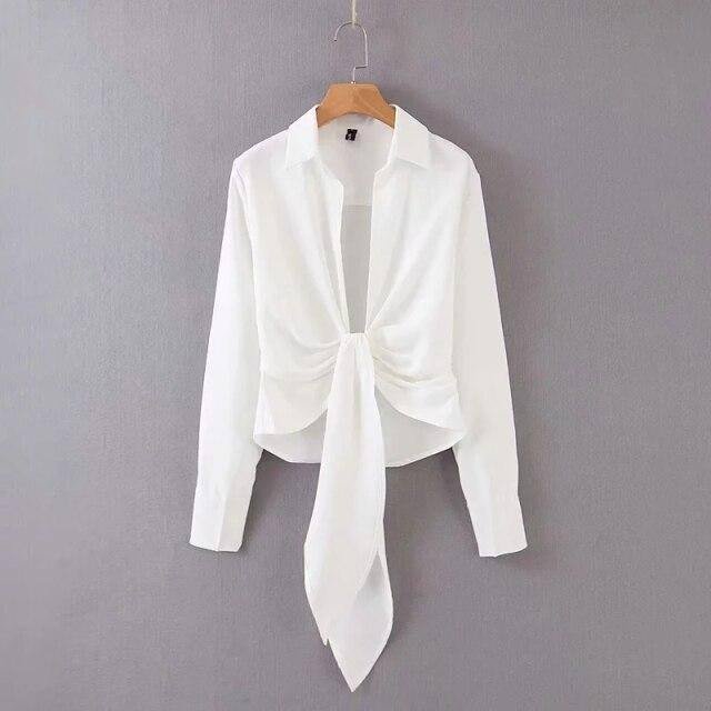 Summer tops for women vintage bow elegant white blouse women shirts korean sexy v neck long sleeve blouse streetwear blusas