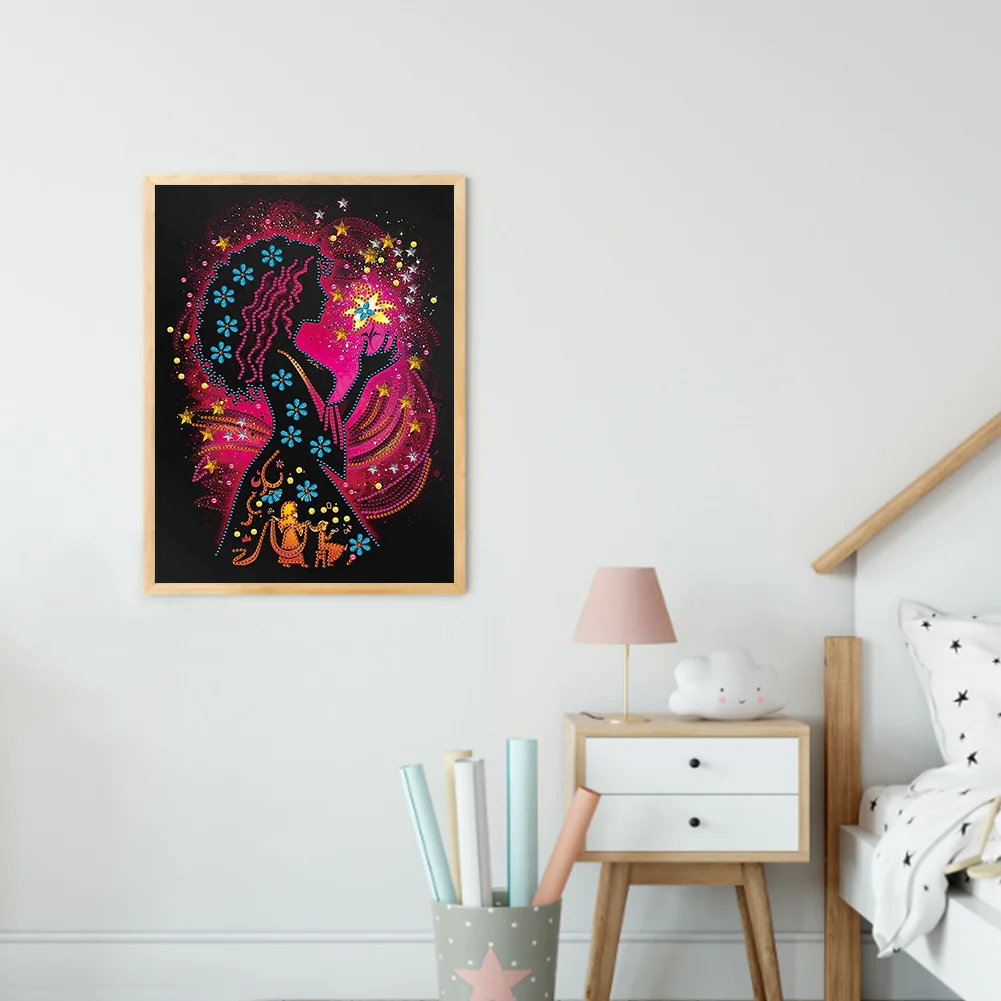Special Shape Diamond Painting 30*40cm - Silhouette Princess