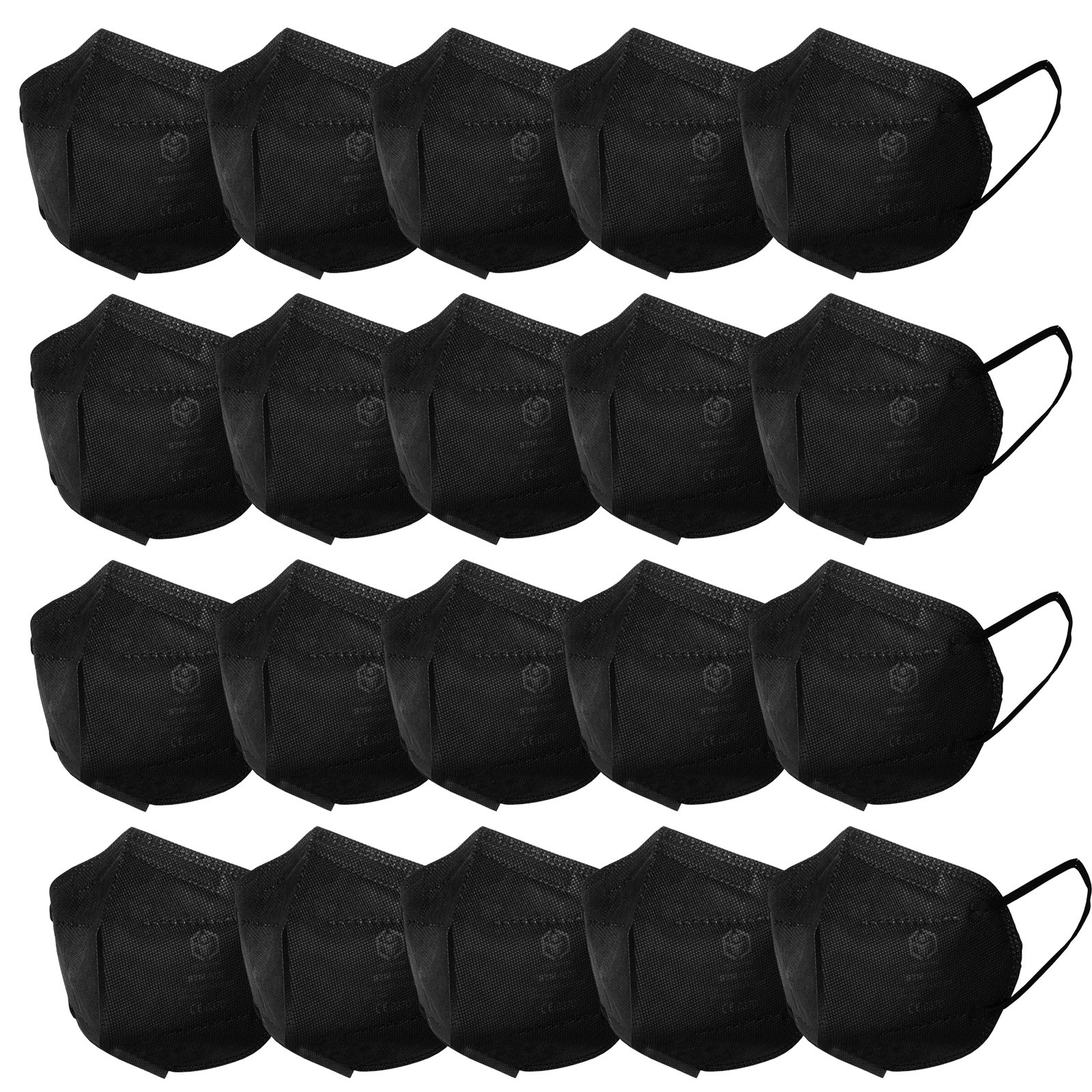 

20pcs FFP2 Certified Masks 5-Layer Non-Woven Folding Nose Clip Face Mask, 501 Original