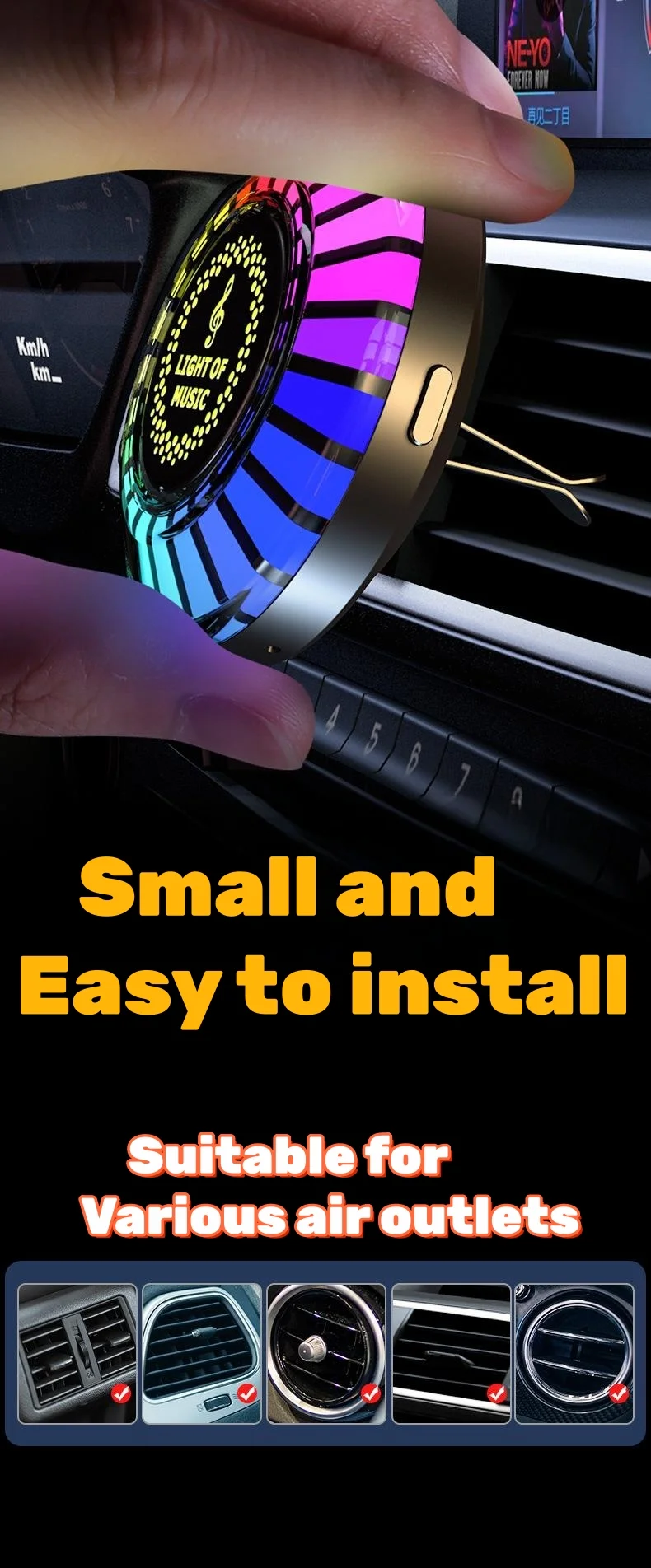 🔥Hot sale🔥Car LED music rhythm light (with aroma diffuser)