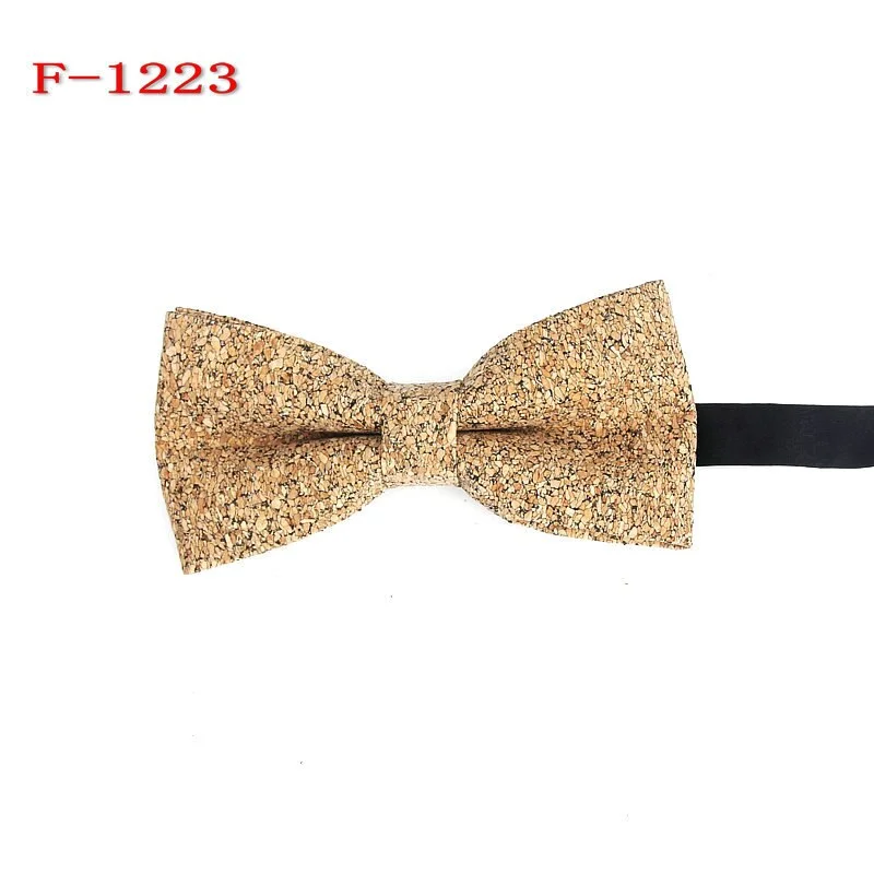 New Bow Tie Male Cork Bow Ties Creative Wood Grain Bow Tie Wedding Groom Host Bowtie Gifts for Men Business Men's Accessories