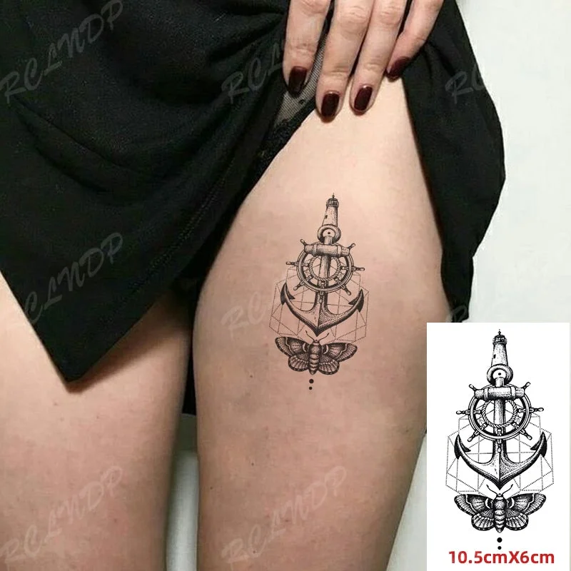 Waterproof Temporary Tattoo Sticker Black and White Fish TaiChi Pattern The Body Art Flash Tatoo Fake Tatto for Woman Men