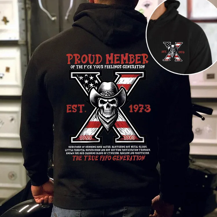 Gen X Skull Shirt Custom Est  Proud Member Vintage Gen X 1965-1980 Hoodie/Zipperhoodie/Tshirt