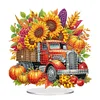 (US Only)Acrylic 2D Flat Pumpkin Truck DIY Table Top Diamond Painting Ornament Kits