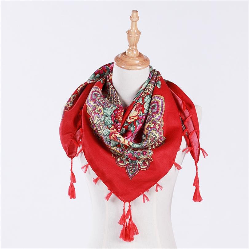 Letclo™ Vintage Cotton Scarf & Shawl (90x90cm) letclo Letclo