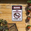 Warning No Smoking Without Me - Vintage Metal Signs - 30*40cm - Warning
