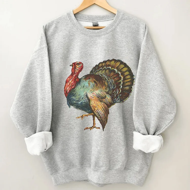 Vintage Thanksgiving Turkey Sweatshirt-mysite