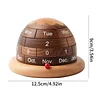 Wooden Desk Calendar, Planet Shaped Wood Permanent Calendar, Wooden Perpetual Desk Calendar Planet, Wooden Calendar for Table Decorations Art Crafts, Aesthetic Desk Accessories Wooden Calendar