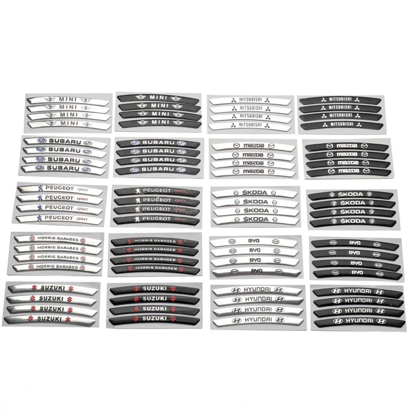 Car hub modified metal car label(4PCS)