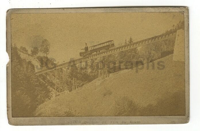 Rigi-Staffel - Original Carte-de-visite Photo Poster paintinggraph - Late 19th Century