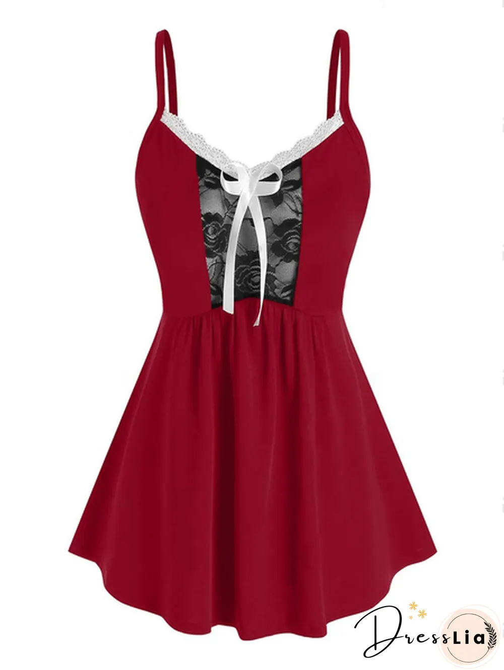 Lace Tank Top Women Sleeveless V Neck Patchwork Cami Tank Tops Summer Casual Multi Colored Fashion Ladies Shirt Tank Top
