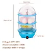 110V/220V Electric Egg Boiler 3-Layer Automatic Corn Steamer Rapid Heat Poacher