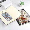 (US Local)Christmas Deer A5 Size Diamond Painting Notebook Set with 4Pcs Bookmark Gift