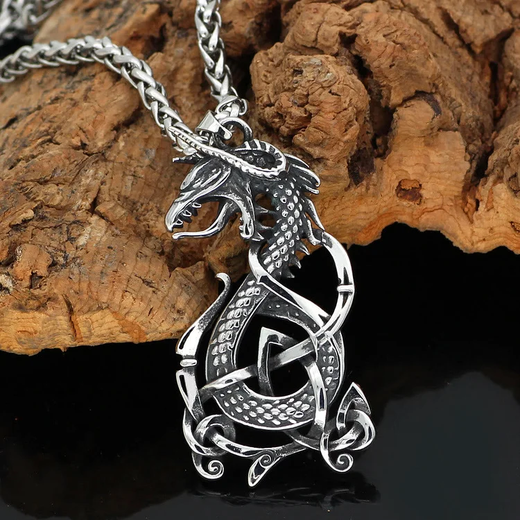 Coutureaura Viking Wyvern Dragon Necklace