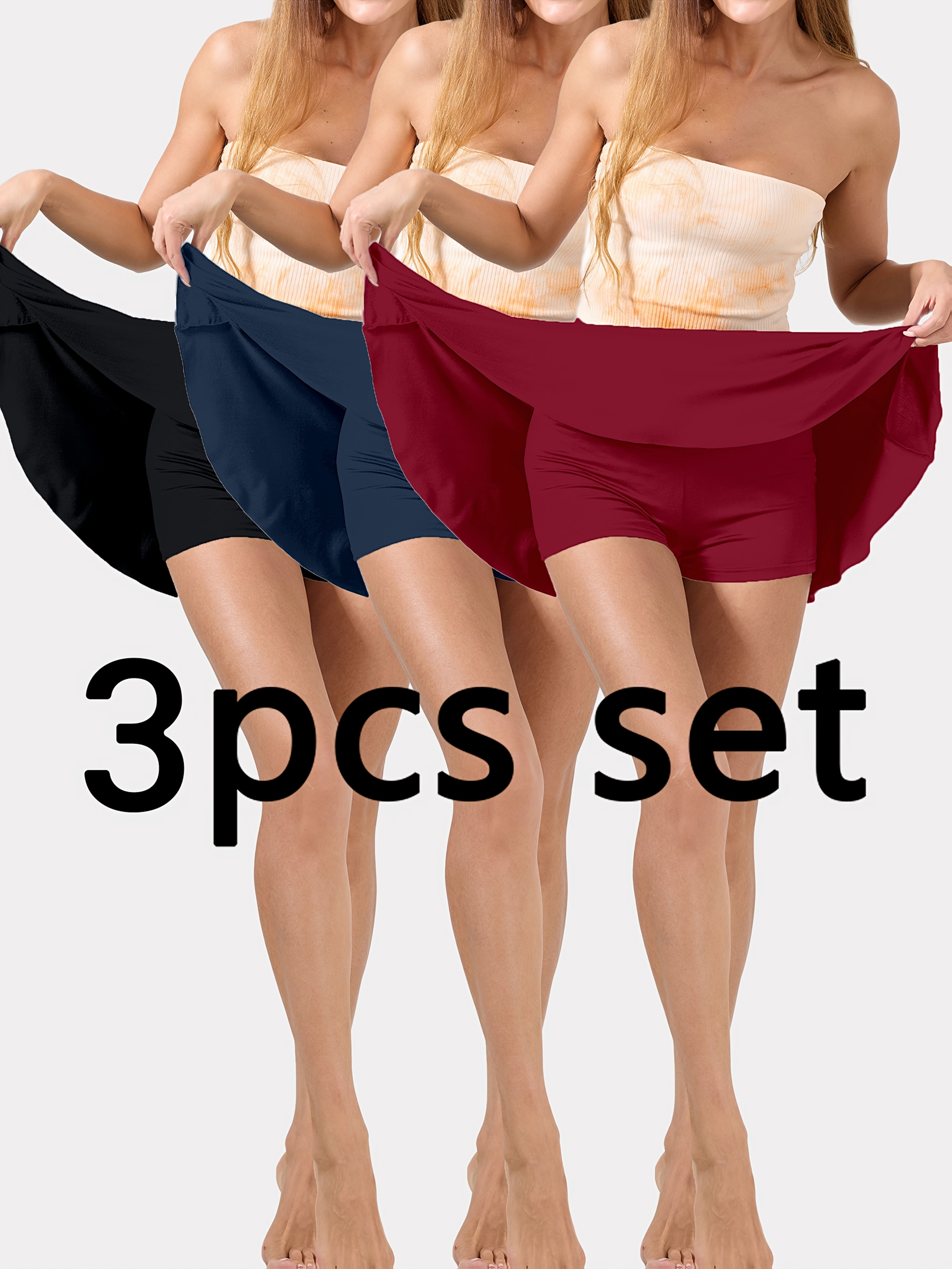 3pcs Of 2025 Spring And Summer Design Women's Sports Shorts With Pockets Suitable For Running And Fitness, Featuring A Pocket Design | IFYHOME