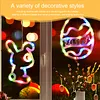 Easter Window Lights 2 Pack Easter Egg and Bunny Shaped Battery Operated Indoor Lights Holiday Decorations for Indoor Outdoor Party Decor