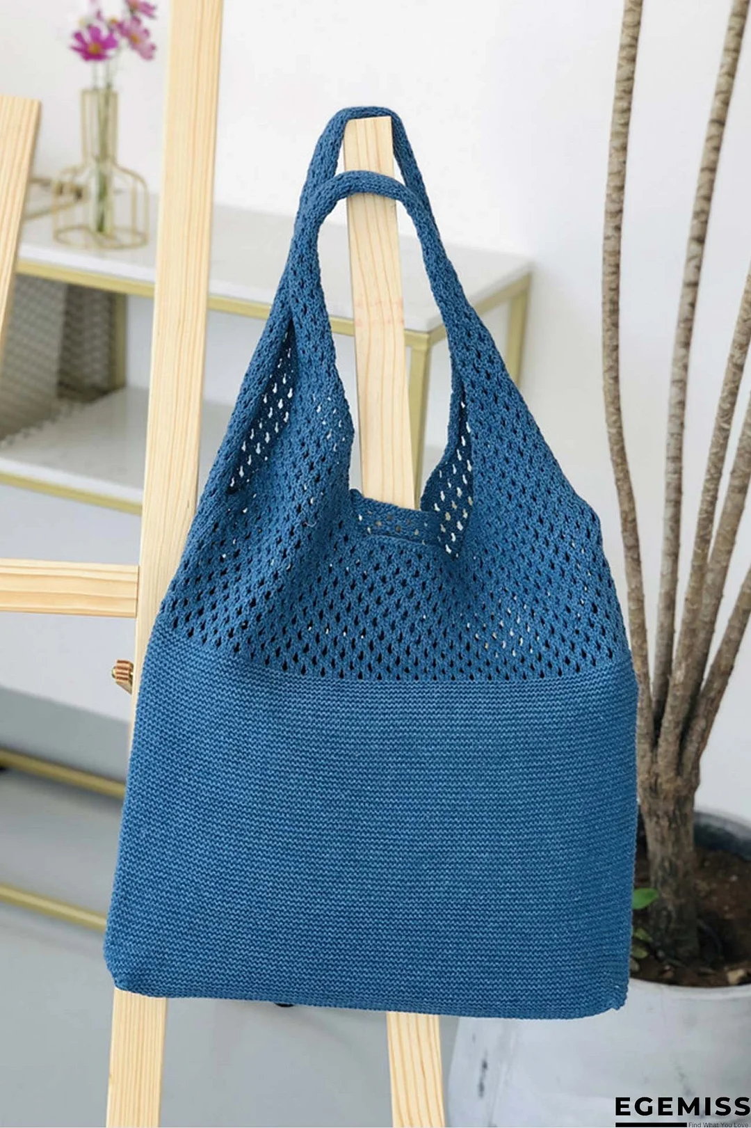 Solid Knitted Crochet Bag | EGEMISS