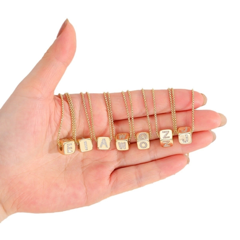 1 Piece Copper Letter Jewelry Accessories Pendant