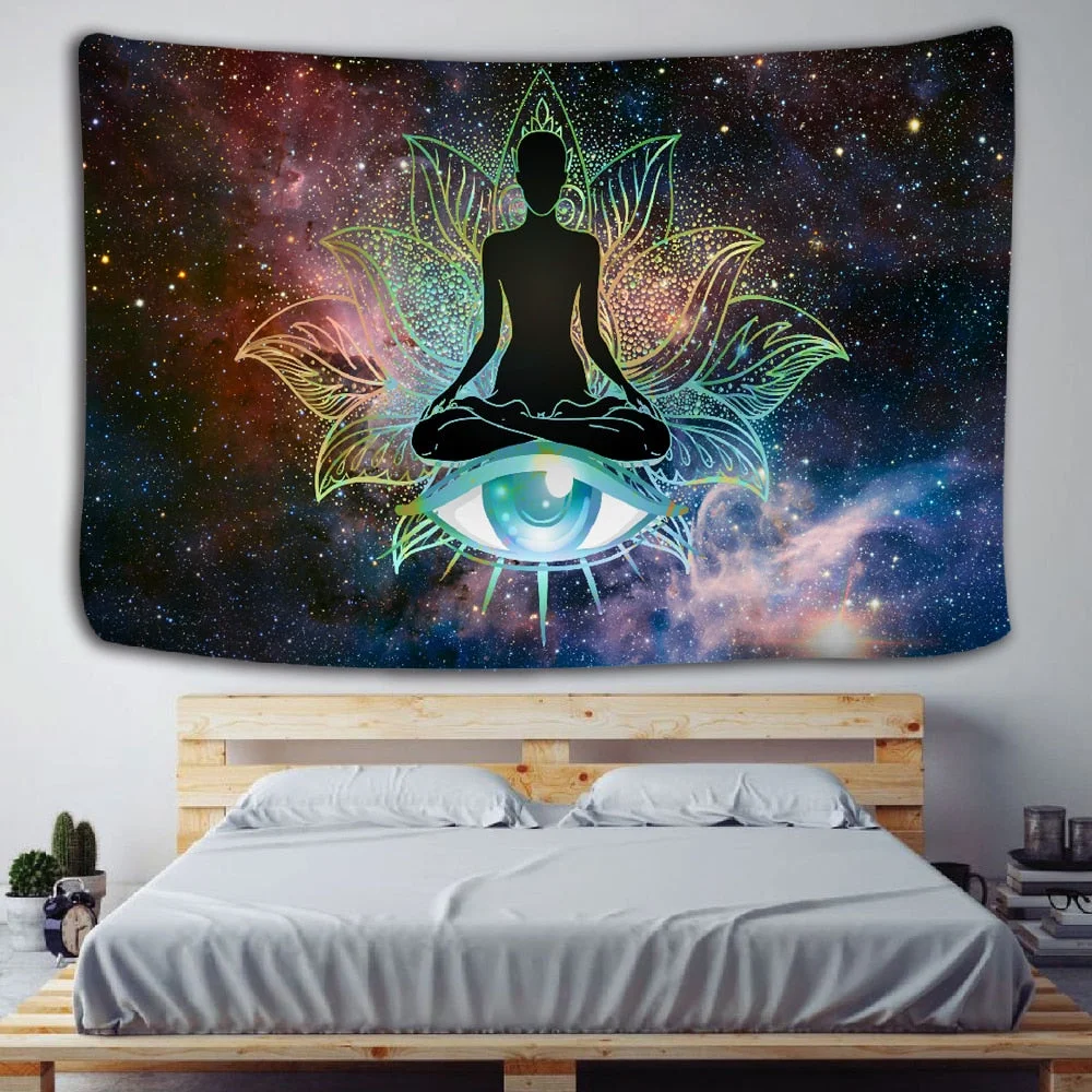 Tapestry psychedelic pattern yoga throw beach throw carpet Hippie Home Decor Wall Tapestry Blanket Galaxy Hanging Wall Tapestry