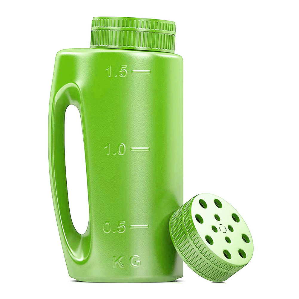 

2L Handheld Seed Ice Salt Spreader Watering Pot Fertilizer Seeding Bottle, Blue, 501 Original