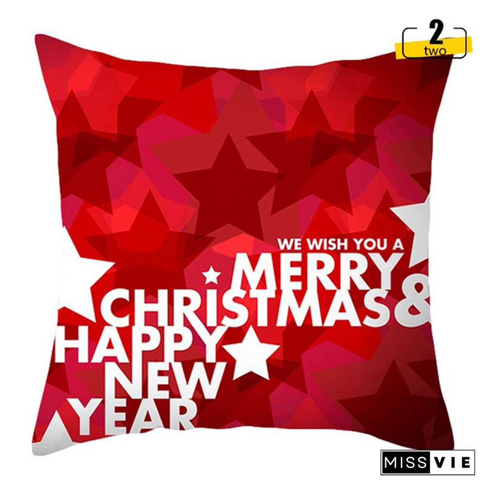 Newst Christmas Xmas Red Pillow Case Cover Santa Claus Cushion Cover Warm Autumn Winter Pillowcase Christmas Decorations For Home Year