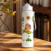 800ml Capybara Cute Water Cup with Straw & Handle Travel Water Bottle for Sports