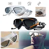 Big Frame Anti-Fog Swim Glasses Adjustable Wide View Swim Goggles for Swimmers