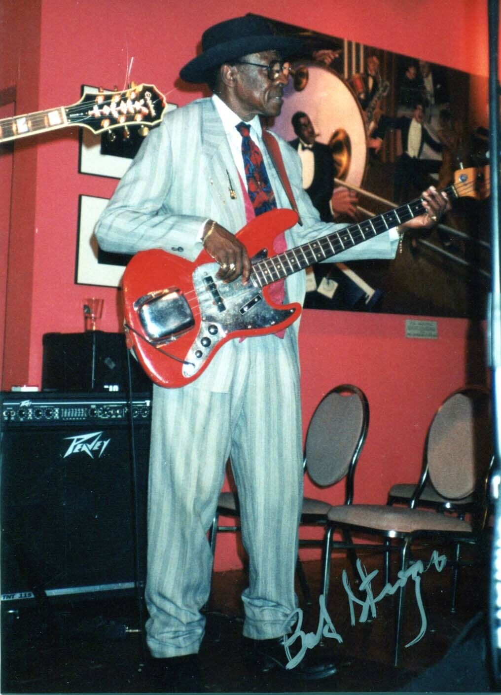 ELECTRIC BLUES GUITARIST Bob Stroger autograph, signed Photo Poster painting