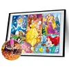 Disney Prinzessin - runder Bohrer Diamantmalerei - 40 * 30cm