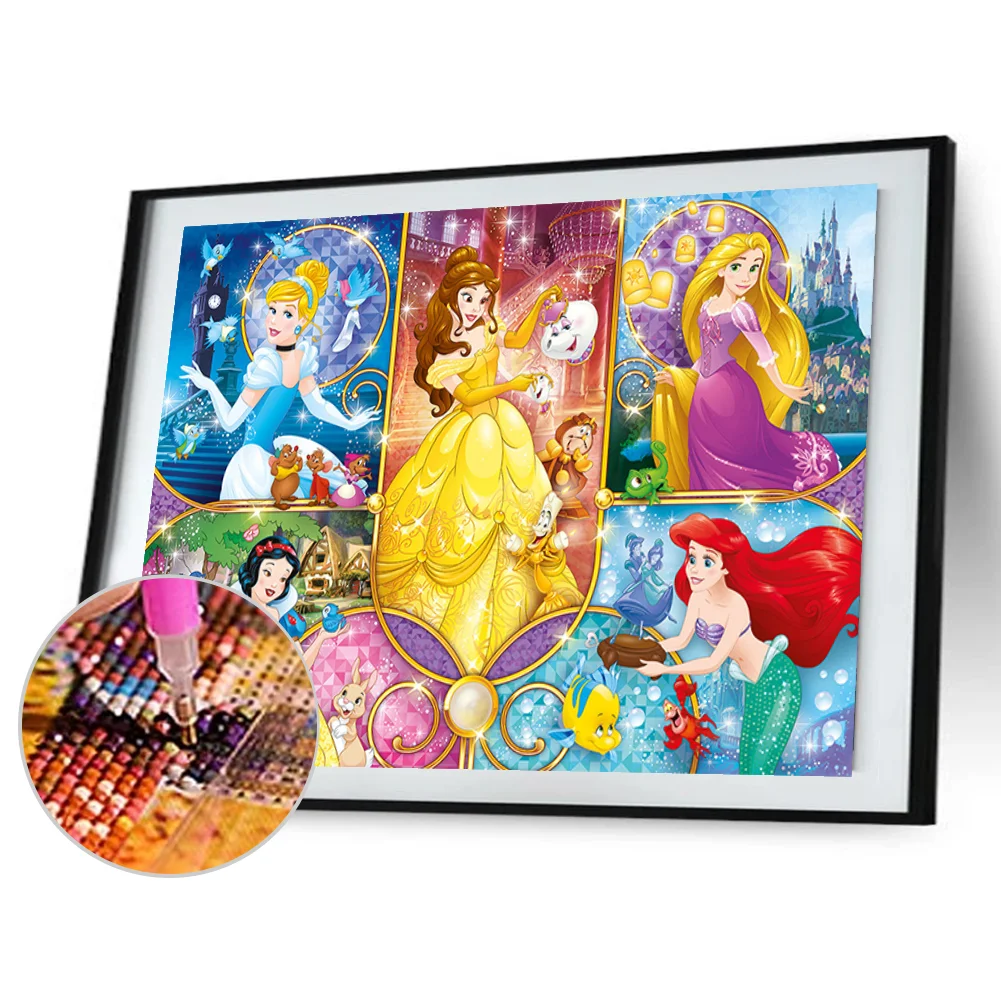 Diamond Painting - Full Round Drill - Disney Princess(40*30cm)
