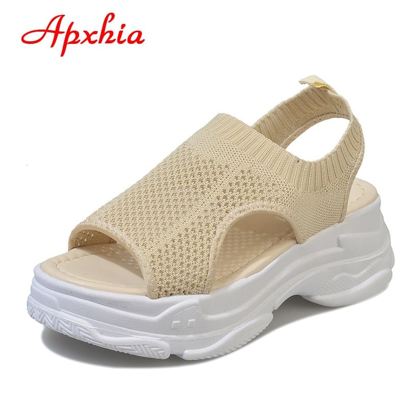 Aphixta Mesh Breathable Women's Sandals Summer 2.36In Thick Bottom Casual Shoes Female Open-toe Lady Beach Sandals Women Shoes