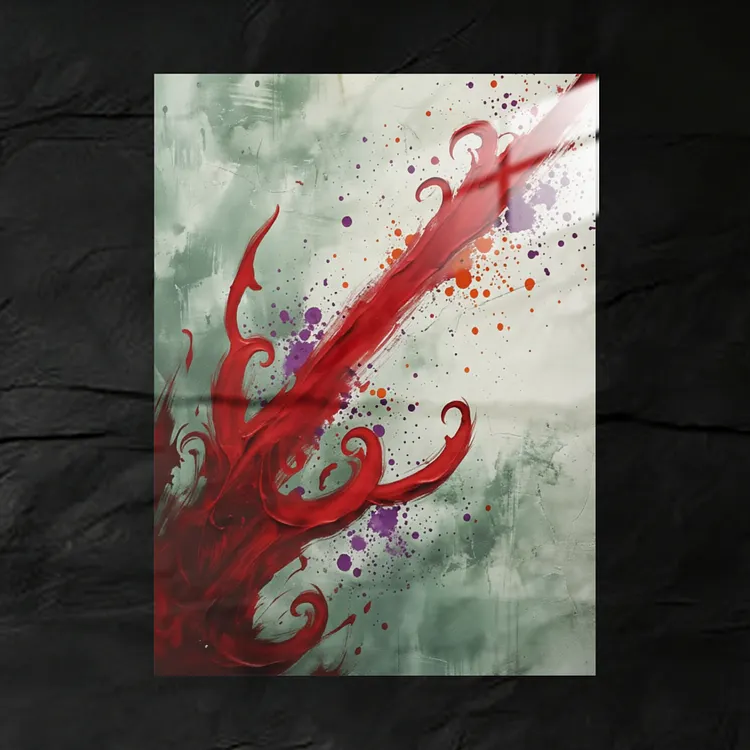 Kratos Watercolor Intense AnimetalPoster | Premium Anime Metal Wall Art